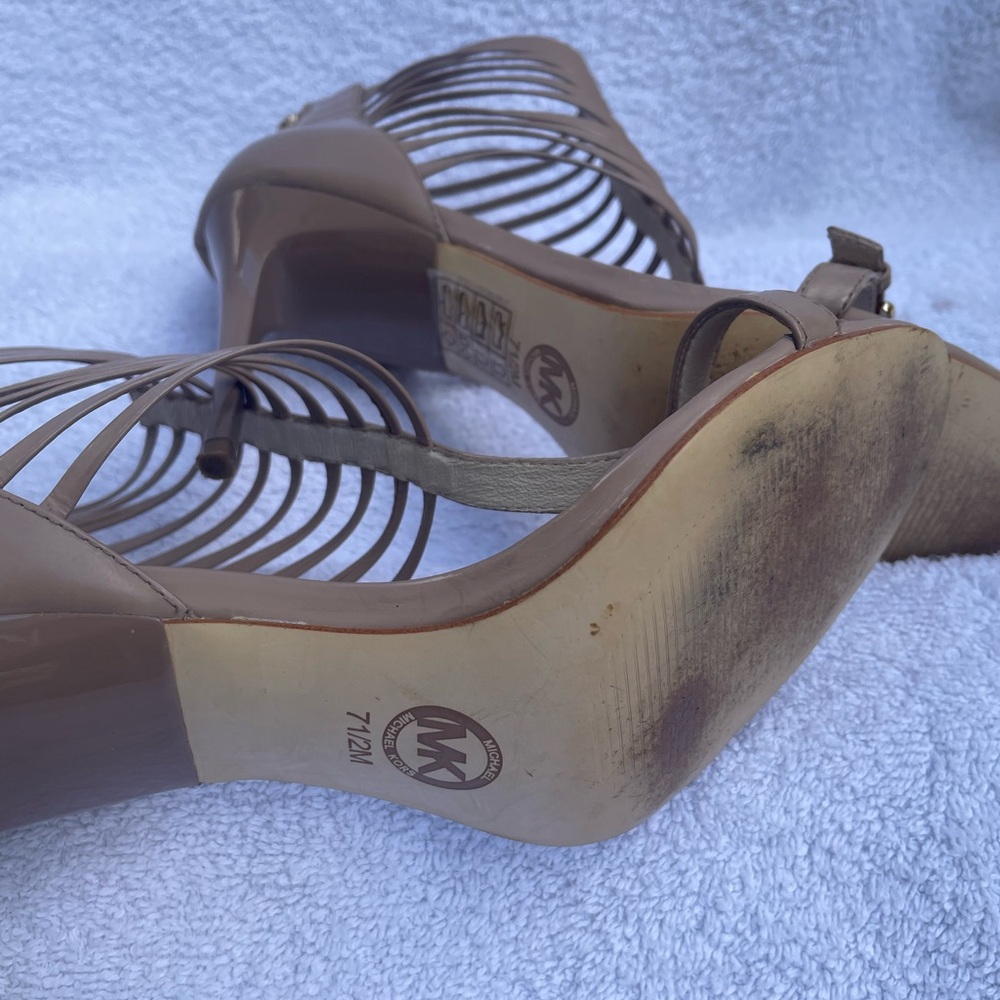 Michael Kors Taupe Strappy Heels - Picture 6 of 6
